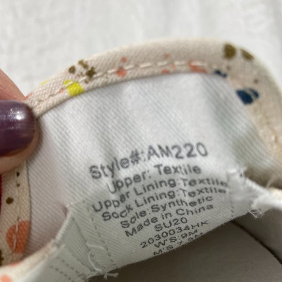 Madewell Sidewalk Slip-On Sneakers Womens 9M Paint Spattered Recycled Canvas - Picture 11 of 12